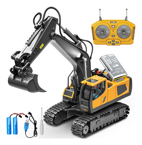 Excavadora A Control Remoto Samtop 11 Channel 1:20 Para Niño