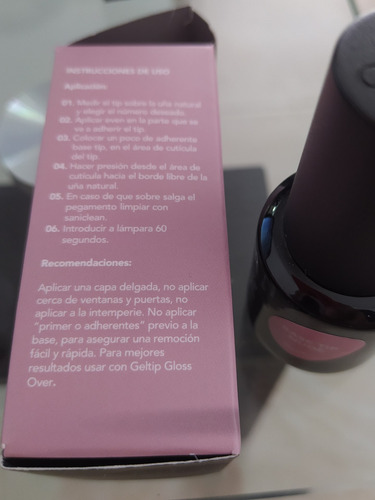 Pegamento Para Uñas Tip De Gel Nude Base Tip Gloss Over