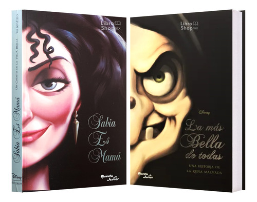 2 Libros Villanos Disney  Mamá Gothel + La Más Bella