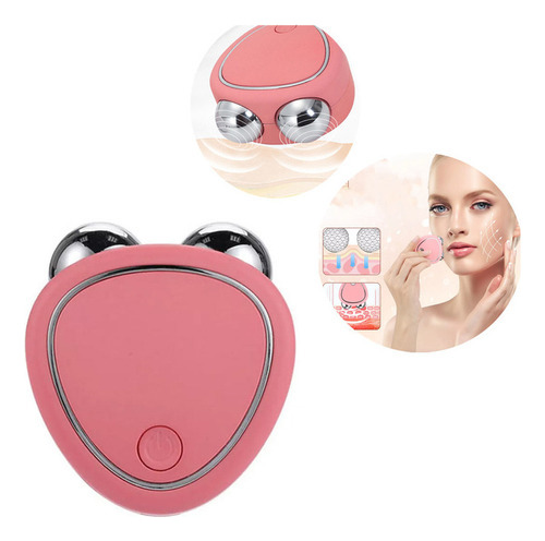 Masajeador De Doble Rodillo Con Microcorriente Usb Facial I