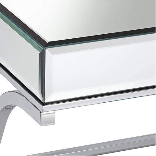 Imagen 10 de 10 de Mesa De Recibidor Cromada Elegante Espejos + ¡envio Gratis!