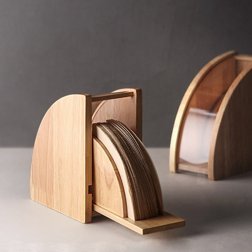 Imagen 2 de 4 de Stand Dispensador De Filtros Café V60 Barista Diseño Madera