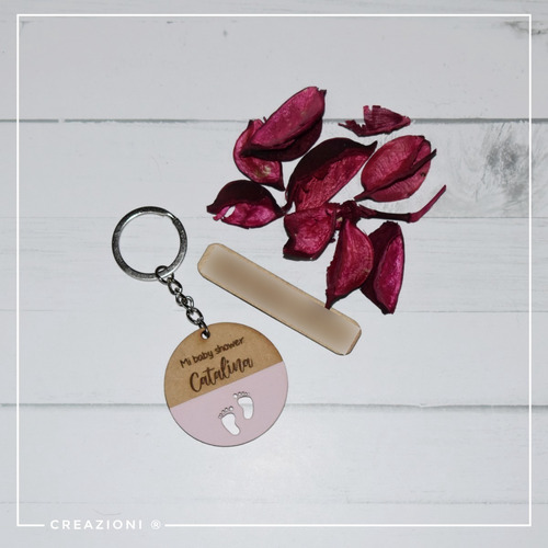 Llaveros Mdf Pintados X 15 - Souvenir Baby Shower Nacimiento