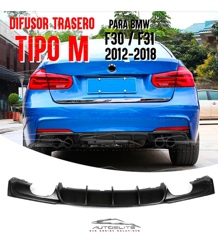 Imagen 2 de 10 de Difusor Facia Trasera Bmw Serie 3 F30 M Performanc 2012-2018