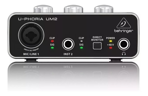 Interfaz Audio Behringer U-phoria Um2 + Cable Xlr 3 Metros 