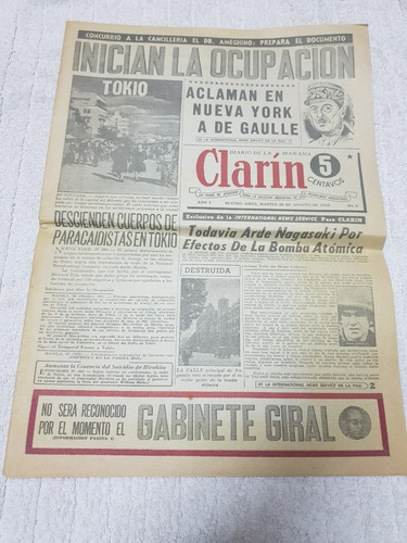  Diario Clarín Año 1945 