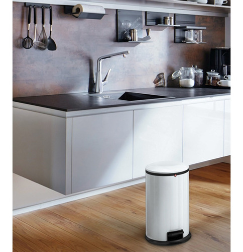 Imagen 8 de 8 de Cubo Residuos Hailo 12 Lts, Cierre Soft Blanco Design Pure M