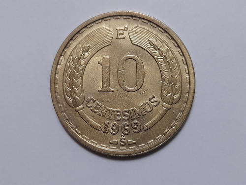 Moneda Chile 10 Centésimos De Escudos 1969(x1072-x1132