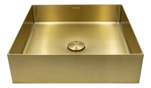 Ovalin Lavabo Cuadrado Acero Inoxidable304 Dorado Super Lujo