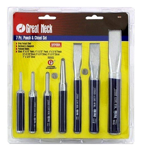 Greatneck 907ev 7 Pieza Punzon Cincel (fria Kit