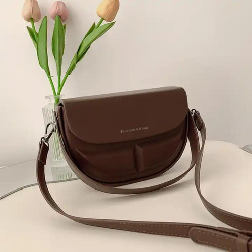Mini Bags Carteras De Mujer Cuero Pu Rigida Cartera De Lujo Acabado De Los Herrajes Plateados Color Marrón Correa De Hombro Marrón Diseño De La Tela Liso