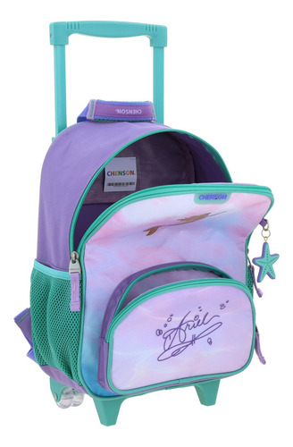 Mochila Chica Chenson Ruedas Kinder Princesas Ariel Deeper