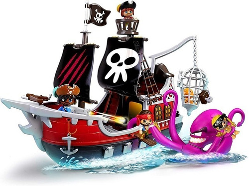  Pinypon Action Barco Pirata Ataque Al Pulpo 15803 Pg