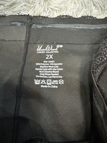 Faja Reductora C/sin Pierna Enterito Short 1 Y 2 Seleccion Negro Underwhere 2xl