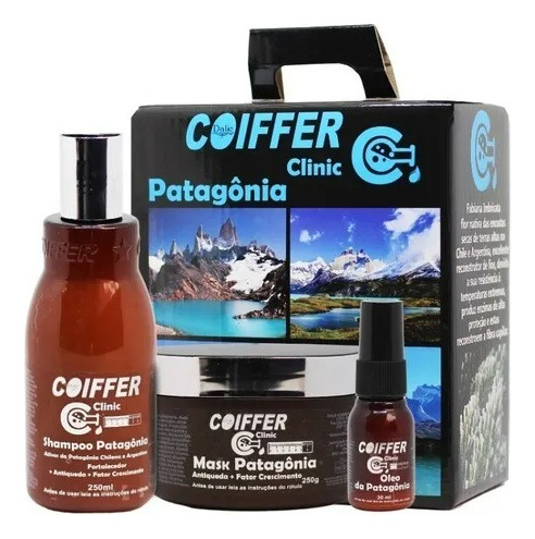 Combo 3 Unidades Shampoo Patagônia 250ml Coiffer Anti Queda