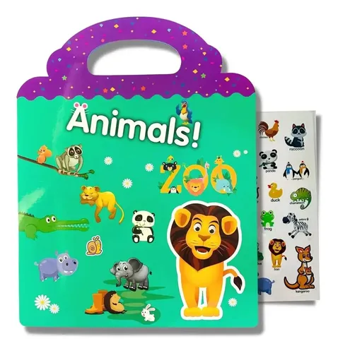 Libro De Pegatinas Reutilizables De Animales De Granja - 35 Pegatinas Estáticas, Impermeables, Juego Educativo Para Niños Libro De Pegatinas Reutilizables De Animales De Granja - 35 Pegatinas Estáticas, Impermeables, Juego Educativo Para Niños