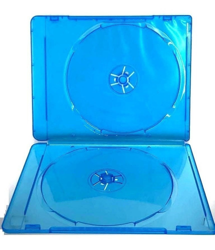 Imagen 1 de 4 de Estuches Doble Azul Para Cd Dvd Blue Ray Ps3 Ps4