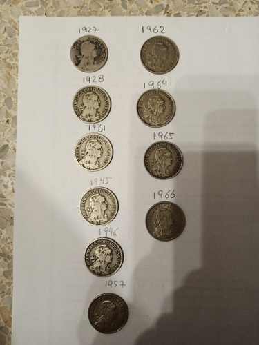 10 Monedas De Un Escudo De La Republica Portuguesa (Usado)