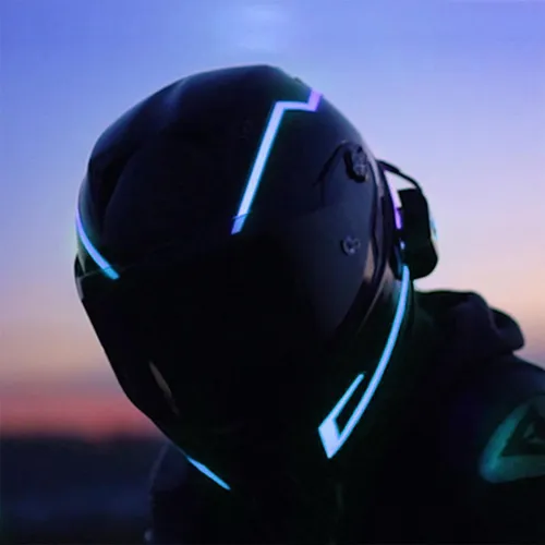 Casco de moto con luz led deals