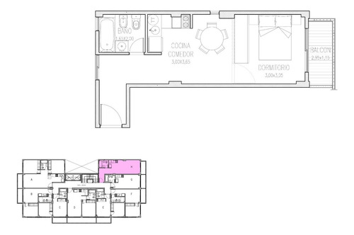 Imagen 13 de 14 de Venta Depto. En Saenz Peña 2 Ambientes 36m2 A Estrenar