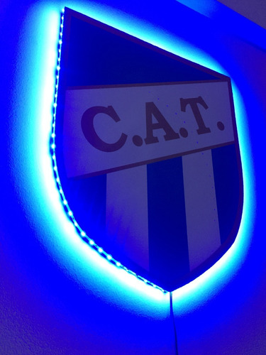 Cuadro Escudo Atletico Tucuman Con Luces Led Azul Tecla Mercado Libre