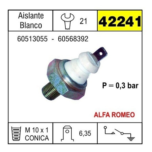 Bulbo Presion Aceite Alfa Romeo 155 1.7i 164 2.0 2.5 3.0i