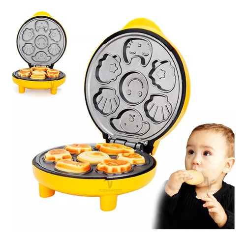Mini Máquina Para Hacer Magdalenas Con Gofres, 220 V Amarillo