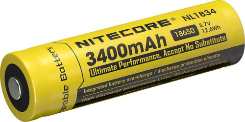 Batería Recargable 18650 Nitecore Nl1834 3400mah 3.7v Pcb