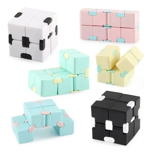 Fidget Toy Infinity Cube Cubo Infinito Antistress No Brasil Estrutura Amarelo
