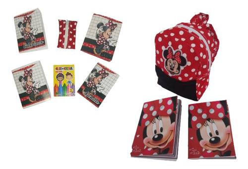 Mochila+kit Acessórios Minie Vermelha Para Boneca Baby Alive
