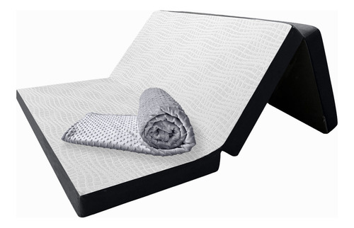 Pack Colchón Queen Size Plegable Silver Edition + Cobija Blanco