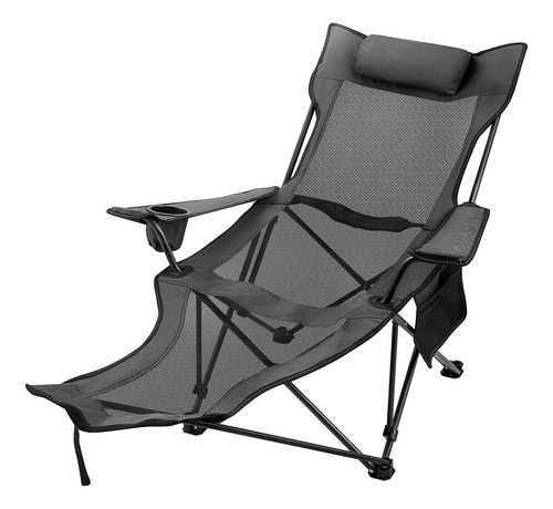 Happybuy Silla Campamento Plegable Malla Reposapie Descanso