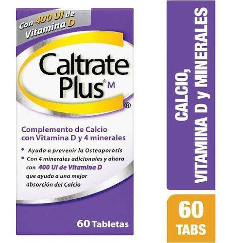 Caltrate Plus Calcio + Vitamina D3 400 Ui Haleon Caja X 60 T