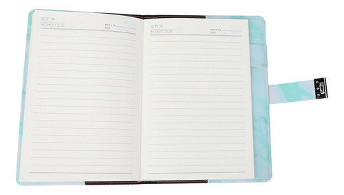 Libro De Diario De Cuero De Pu Marmoleado Para Escribir