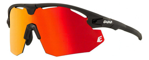 Lentes Ciclismo Eassun Giant Negro  38100 Color De La Lente Rojo