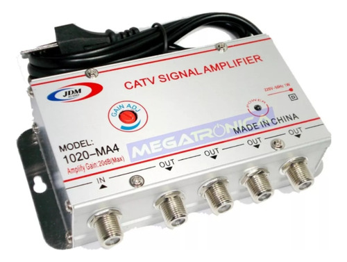 Amplificador P/catv (tv Cable) 30db-regul-4 Salidas-booster