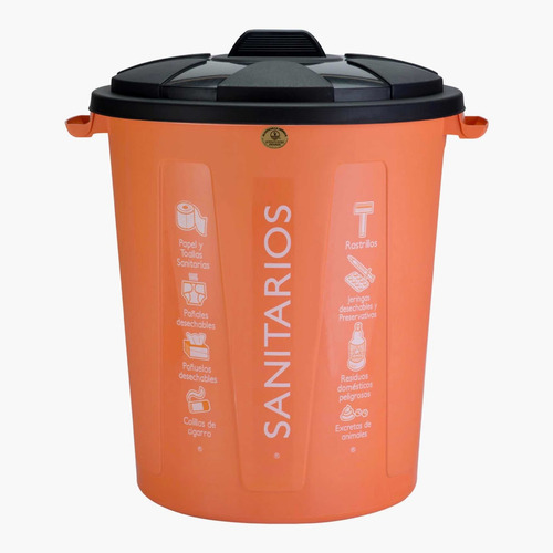 3 Cesto Bote De Basura De 80 Litros Redondo Código Sanitario