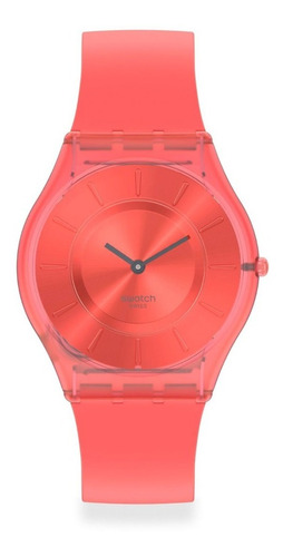 Reloj Swatch Sweet Coral Extra Chato Color Coral Ss08r100