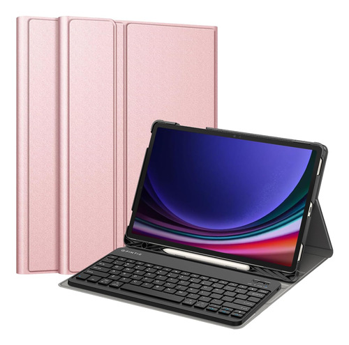 Fintie Funda Teclado Samsung Galaxy Tab S9 Plus 12.4 Rosa