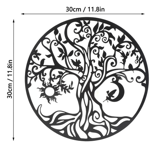 Arte De Pared De Metal Para Colgar Con Forma De Árbol De La