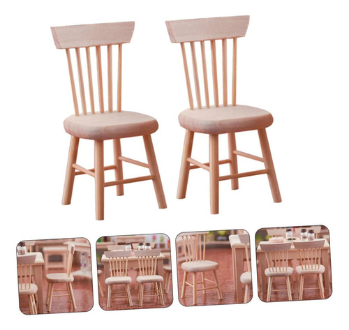 Totority 6 Piezas Silla De Casa De Muñecas Silla Con Respald