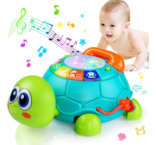Juguetes Para Bebs Tortuga Musical Con Luces Y Sonidos