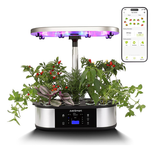 Justsmart Sistema Cultivo Hidropónico Wifi 12 Cápsulas 76 C