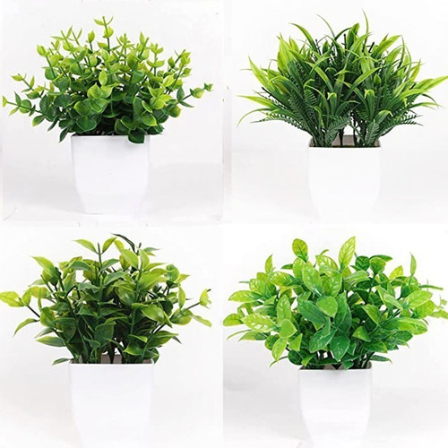 4pzs Plantas Artificiales Falsas Mini Plantas En Maceta