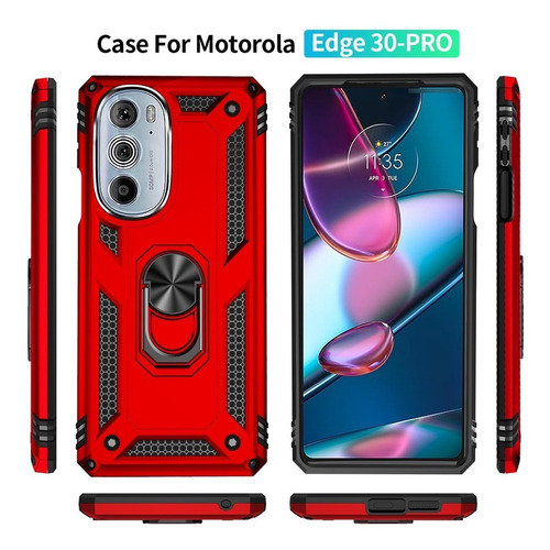 Funda Iron + Vidrio Para Motorola G52 Con Anillo 360 Soporte