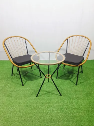Combo 2 Sillas Asuncion C/almohadones + Mesa Trípode Balcón