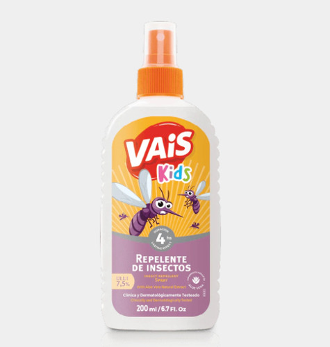 Repelente De Insectos Niños Kids Vais Spray Peet 7,5% Algabo
