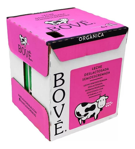 Bové Leche Deslactosada Orgánica 6 Pzas De 946 Ml (1 Caja)