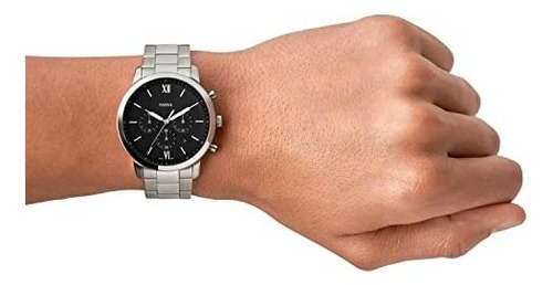Reloj Caballero Fossil Fs5384 Color Plata De Acero