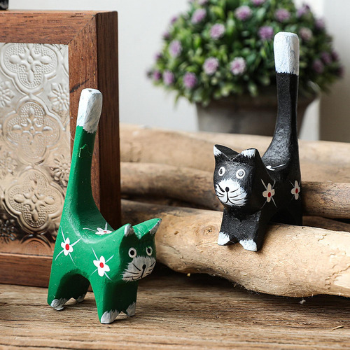 6x Figuras En Miniatura De Gato Esculturas De Animales,